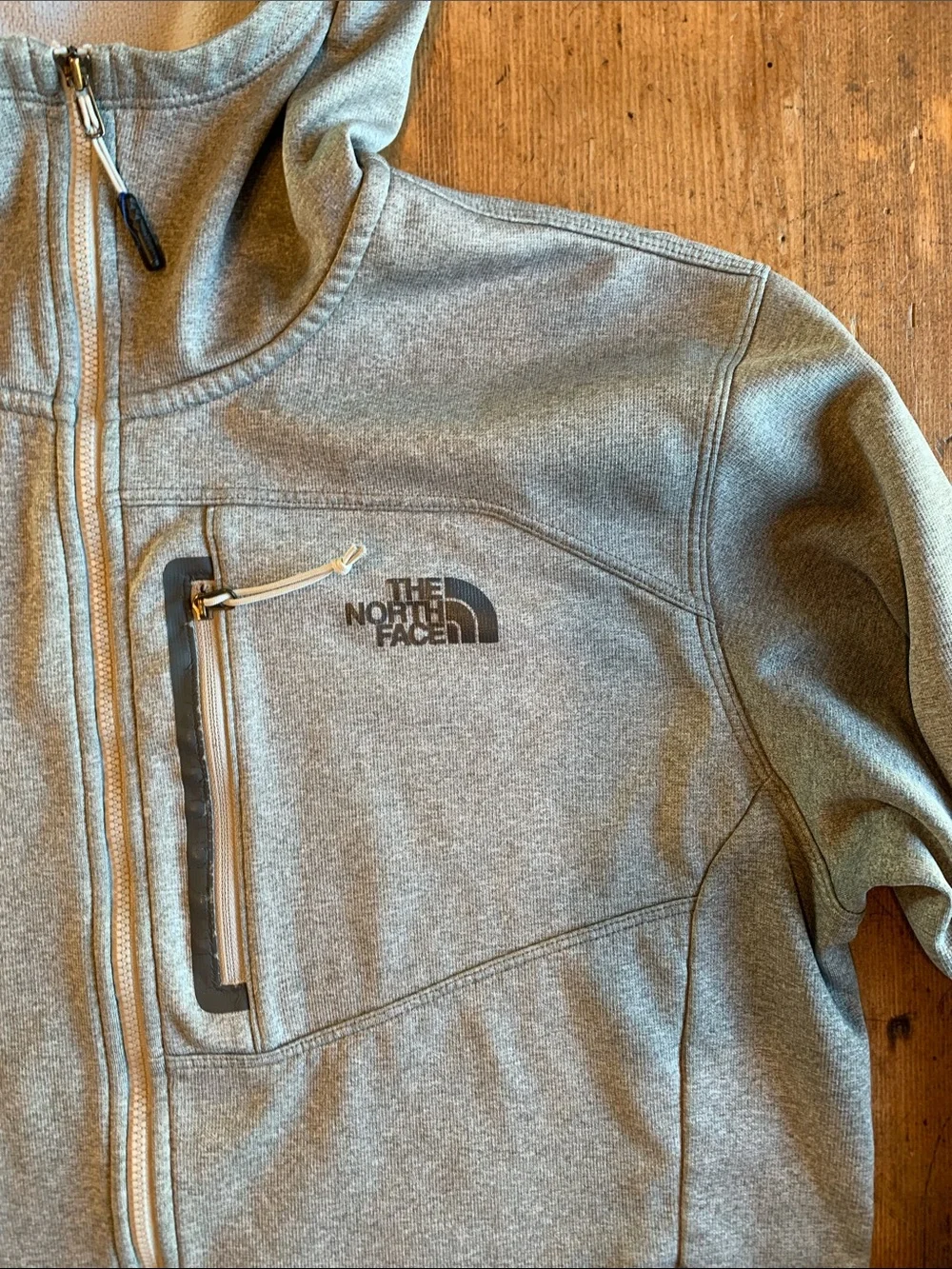 The North Face Men's Heather Gray Hooded Softshell Jacket